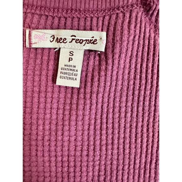 Free People Santa Clara Thermal Shirt Mulberry - Picture 8 of 8